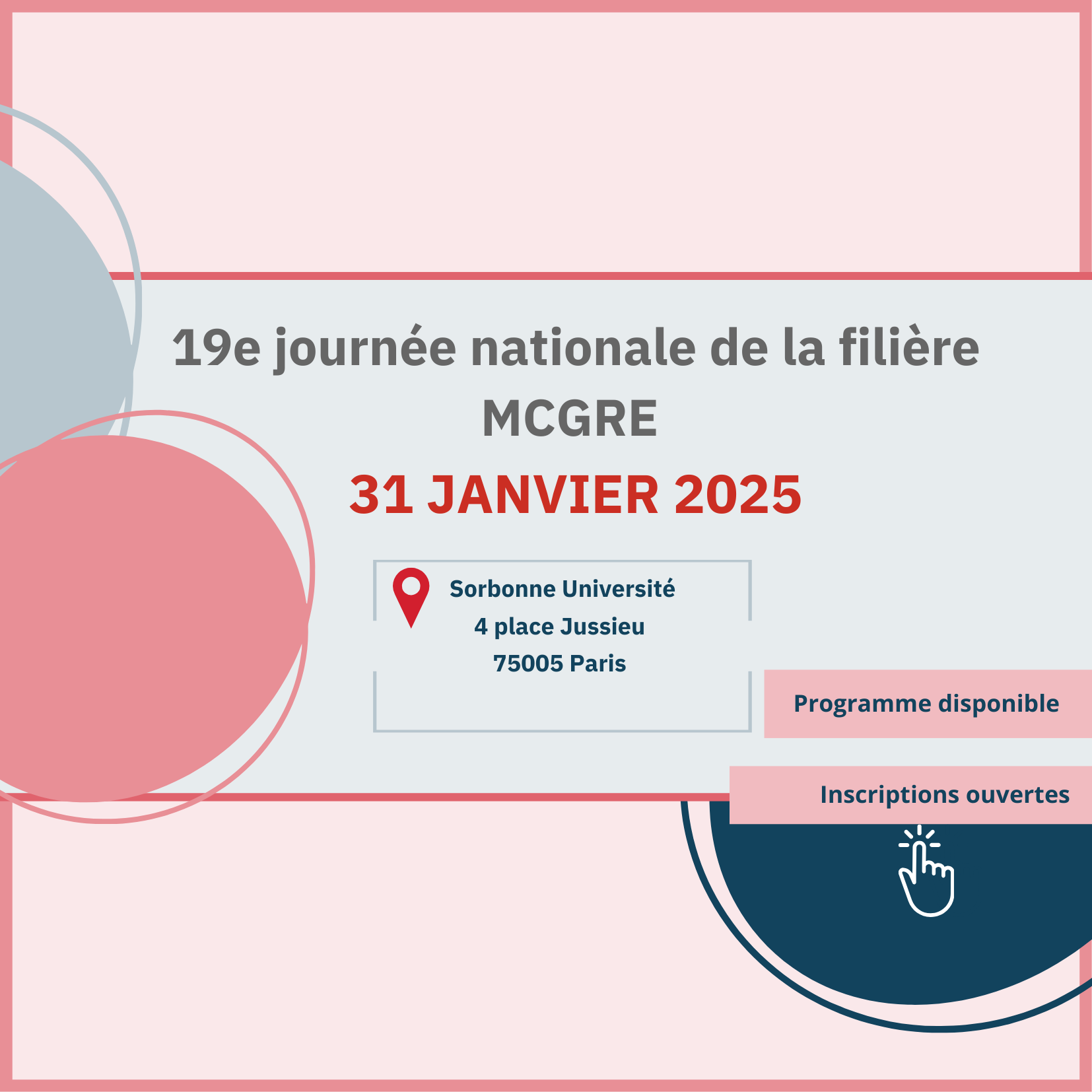 19e journée nationale de la filière MCGRE 