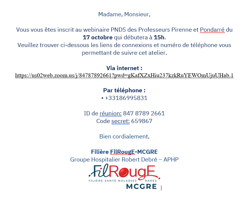 Pour accéder au webinaire