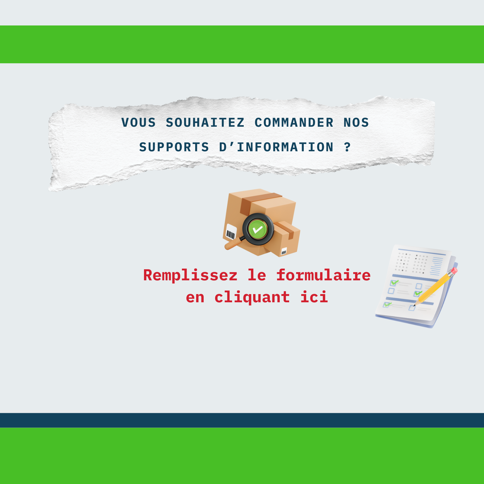 Commande de supports d'information 