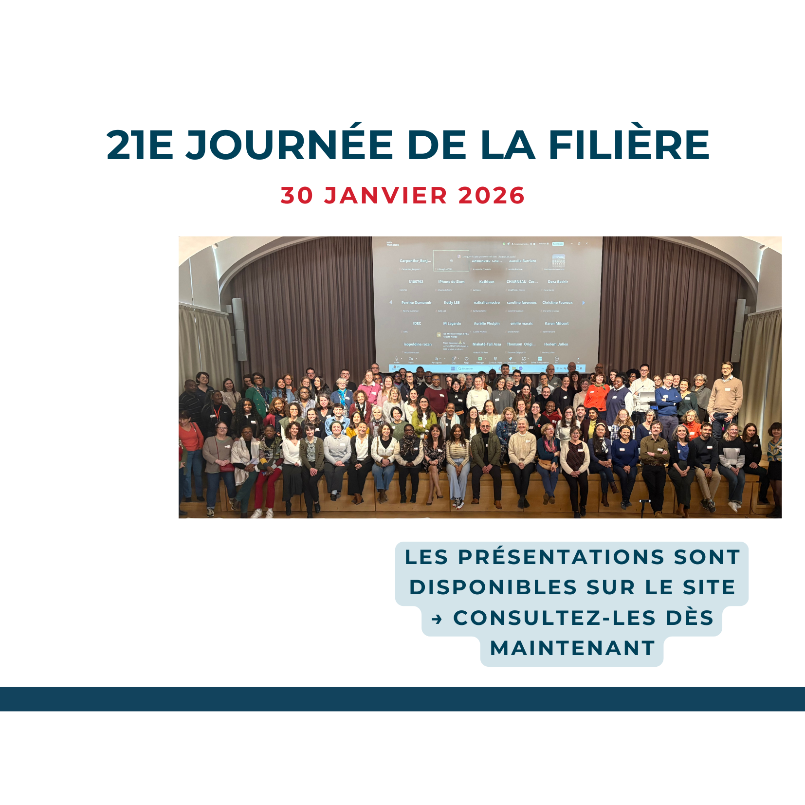 21e journée nationale de la filière - Présentations DISPONIBLES ! 